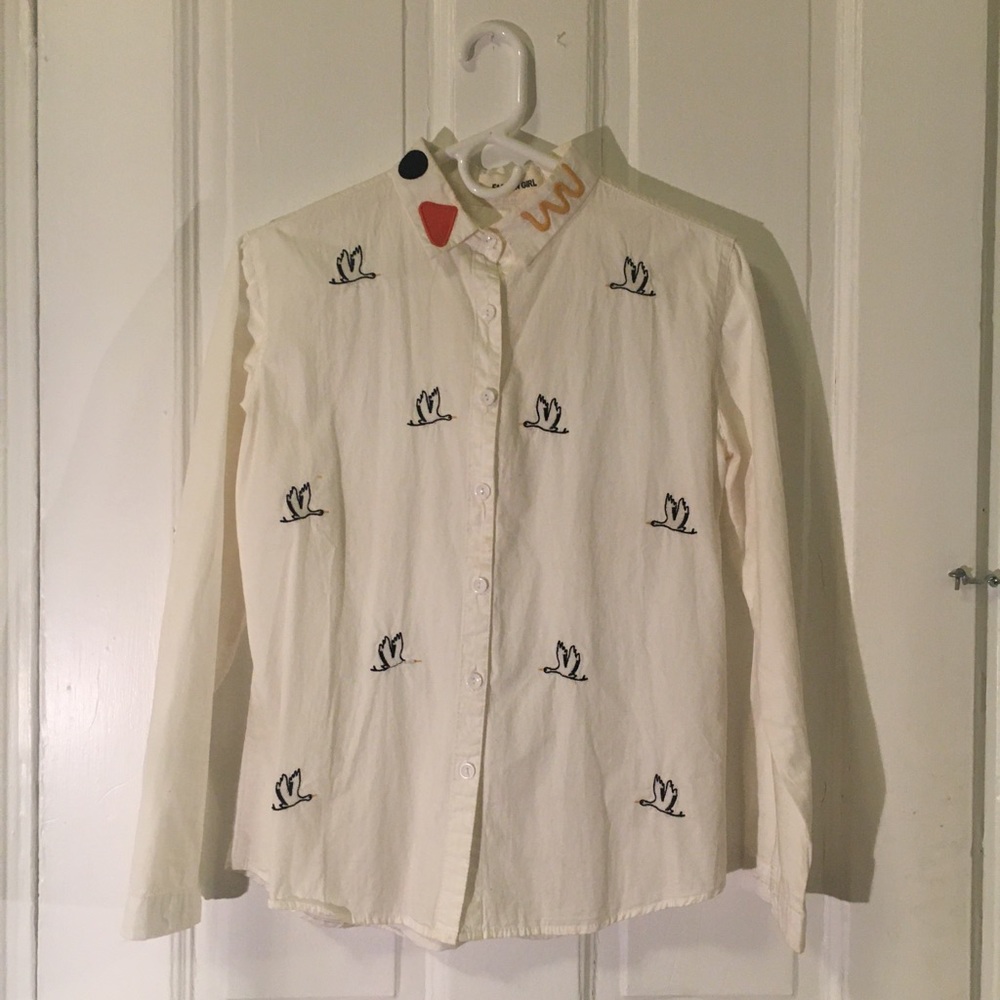 Funky Tokyo Embroidered Button down